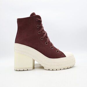 Converse Chuck 70 Women's Size 7 De Luxe Heels Suede Platform Lift Burgundy